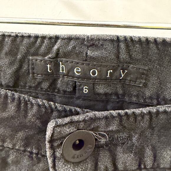 Theory flare jeans black coated Sz 6 Small - Picture 5 of 8
